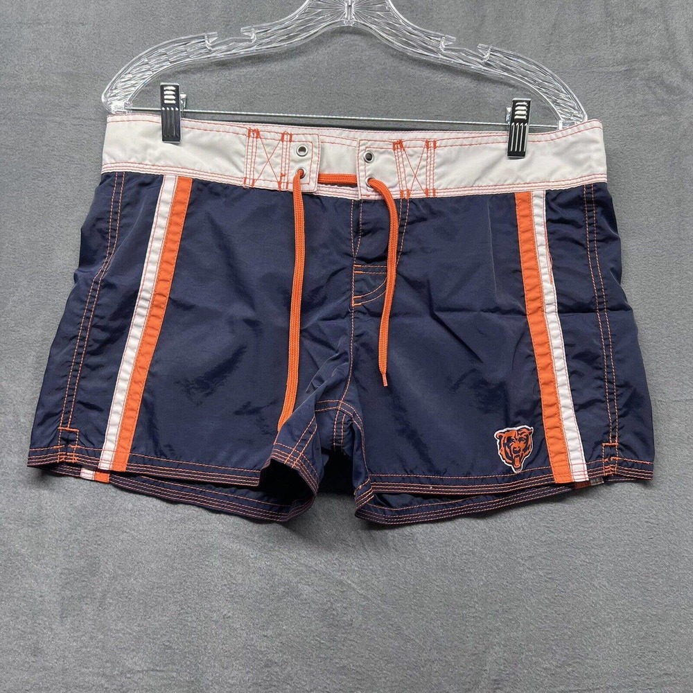 Chicago Bears Shorts Womens Large Team Apparel NFL Blue Swim Trunks Outdoor